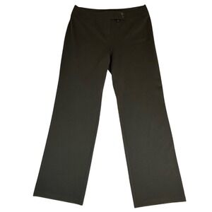 Eileen Fisher‎ Brown Heavyweight Rayon Knit Tab Waist Trousers Size Medium